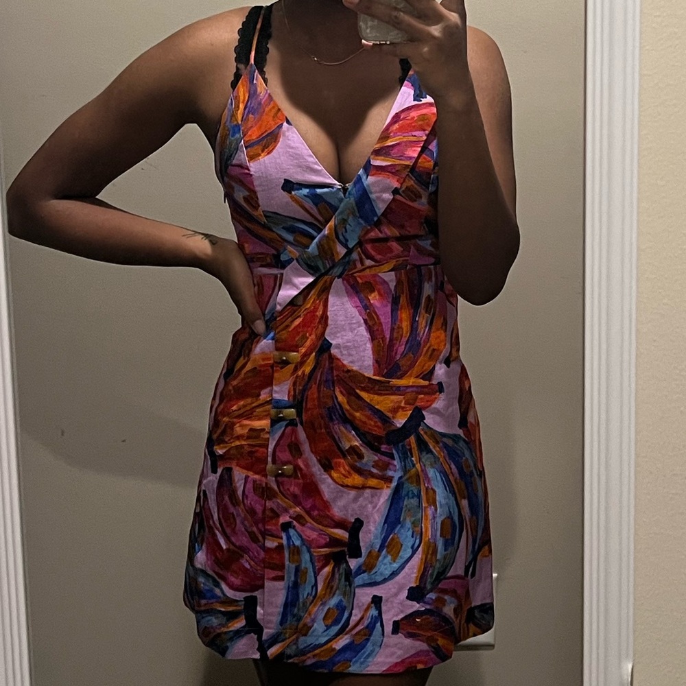 *NWOT* Gorgeous Farm Rio Banana Wrap dress